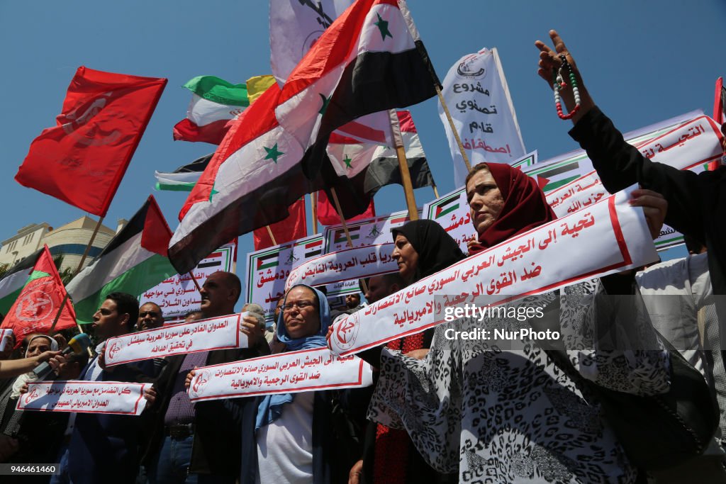 Palestinian Protest Against Operations In Syria by the US