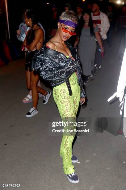 Teyana Taylor attends The Levi's Brand Presents NEON CARNIVAL with Tequila Don Julio on April 14, 2018 in Thermal, California.