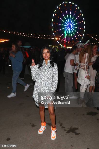 Attends The Levi's Brand Presents NEON CARNIVAL with Tequila Don Julio on April 14, 2018 in Thermal, California.