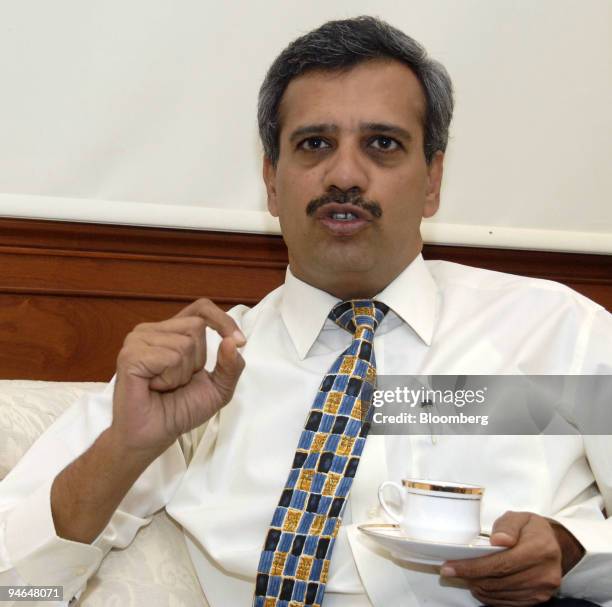 Standard Chartered Bank chief executive officer Neeraj Swaroop speaks in his office in Mumbai, India, on September 27, 2006.