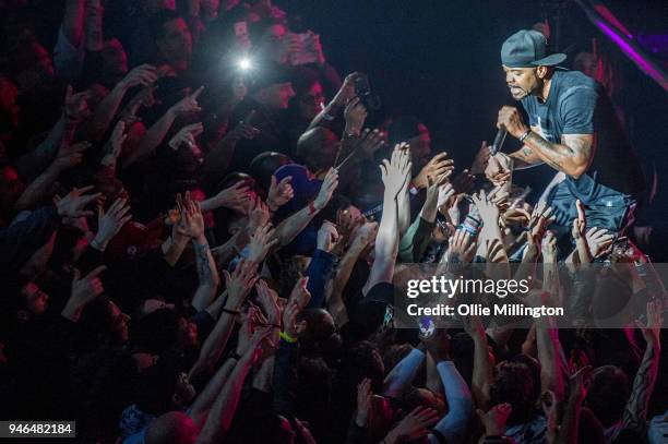 Method Man performs along the front row during a Method Man and Redman show at O2 Academy Brixton on April 14, 2018 in London, England.