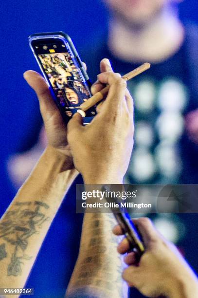 Redman takes selfies with fans after performing during a Method Man and Redman show at O2 Academy Brixton on April 14, 2018 in London, England.