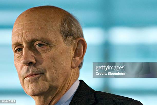 Supreme Court Associate Justice Stephen Breyer speaks during a conference titled "Fair and Independent Courts: A Conference on the State of the...