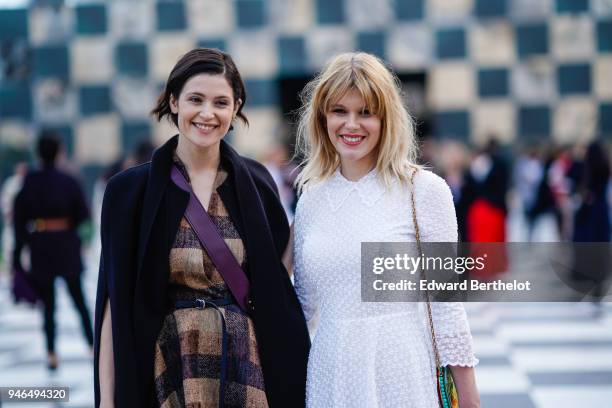 Gemma Arterton and Hannah Arterton attend the Christian Dior Haute Couture Spring Summer 2018 show as part of Paris Fashion Week on January 22, 2018...