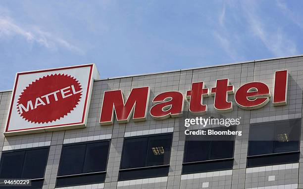 Mattel logo hangs atop Mattel headquarters in el Segundo, California, Tuesday, Aug. 14, 2007. Mattel Inc. Is recalling 18.6 million Chinese-made...