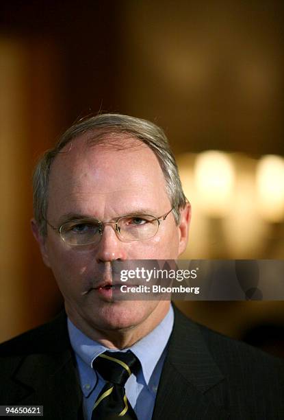 Christopher Hill, U.S. Assistant secretary of state, speaks at a news conference in Beijing, China, on Wednesday, May 30, 2007. Hill told North Korea...