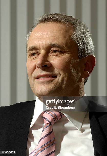 Reinhard Jung, chief executive officer of Skoda Auto, pauses during an interview in Mlada Boleslav, Czech Republic, on Wednesday, Dec. 5 2007. Jung,...