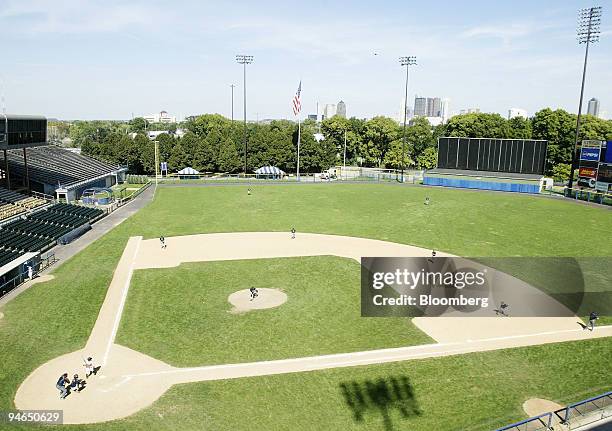 View from the stands of Cooper Stadium, home of the Columbus Clippers, Thursday, September 21, 2006 in Columbus, Ohio. The Yankees announced that the...