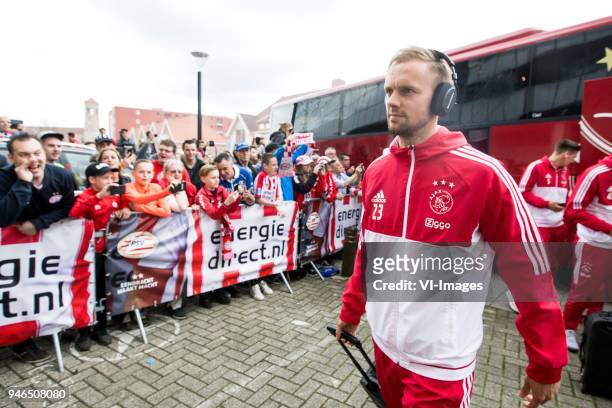 Siem de Jong of Ajax during the Dutch Eredivisie match between PSV Eindhoven and Ajax Amsterdam at the Phillips stadium on April 15, 2018 in...