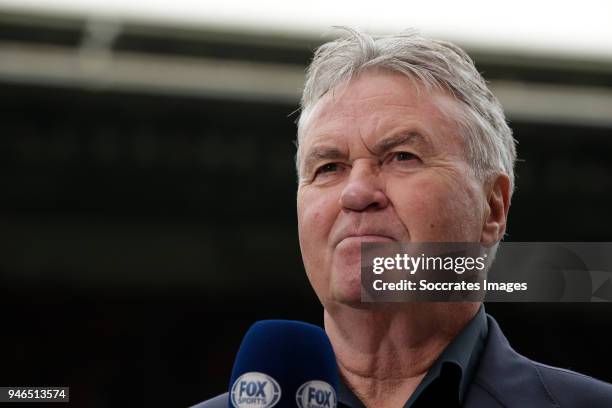 Guus Hiddink during the Dutch Eredivisie match between PSV v Ajax at the Philips Stadium on April 15, 2018 in Eindhoven Netherlands