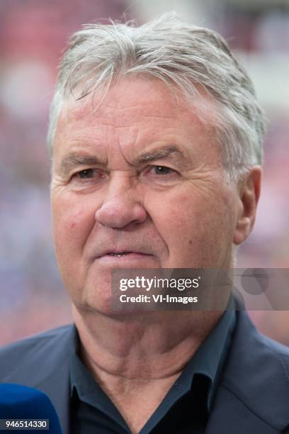 Guus Hiddink during the Dutch Eredivisie match between PSV Eindhoven and Ajax Amsterdam at the Phillips stadium on April 15, 2018 in Eindhoven, The...