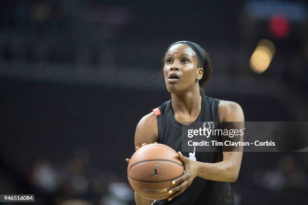 April 08: Queen Egbo Travis H.S. Richmond, TX in action during the Jordan Brand Classic, National Girls Teams All-Star basketball game. The Jordan...