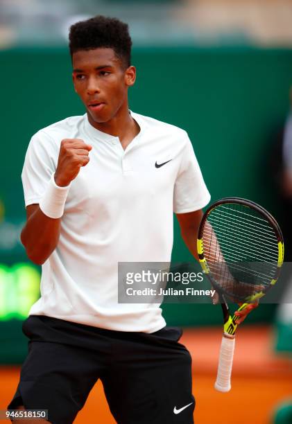 Felix Auger-Aliassime of Canada reacts shot during the Round of 64 match between Mischa Zverev and Felix Auger-Aliassime during Day One of ATP...