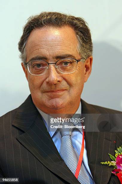 Assurances Chief Executive Officer Gilles Benoist poses at the first Sino-French Finance Forum in Beijing, September 21, 2006.