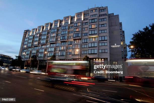 Traffic passes the Hotel InterContinental on Park Lane, London, U.K., Monday, Aug. 13, 2007. InterContinental Hotels Group Plc, the owner of the...