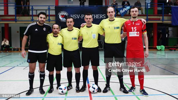 General view during the semi final German Futsal Championship match between HSV Panthers and VfL 05 Hohenstein Ernstthal on April 15, 2018 in...