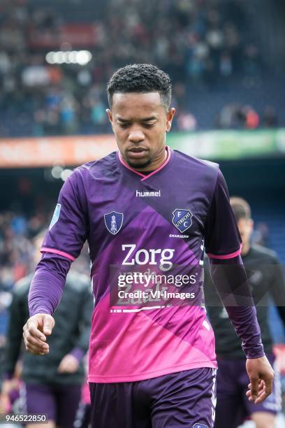 Urby Emanuelson of FC Utrecht during the Dutch Eredivisie match between Feyenoord Rotterdam and FC Utrecht at the Kuip on April 15, 2018 in...