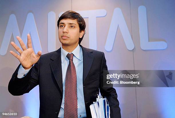 Aditya Mittal, Mittal Steel Co. Chief financial officer and president speaks at a news conference following the company's AGM in Rotterdam, The...