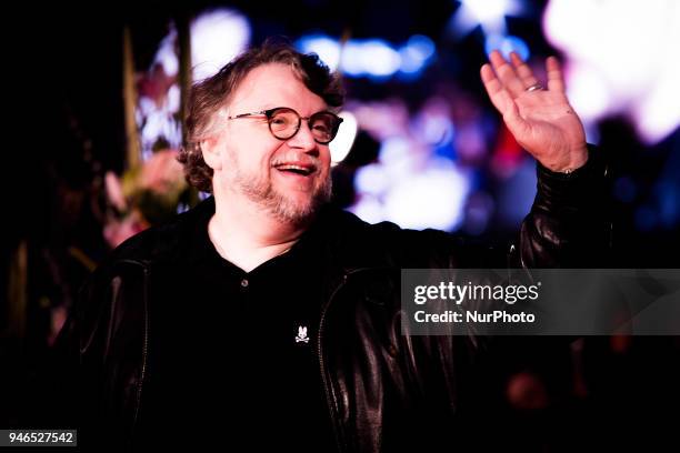 Guillermo del Toro attends the Malaga Sur award ceremony during the 21th Malaga Film Festival at the Cervantes Theater on April 14, 2018 in Malaga,...