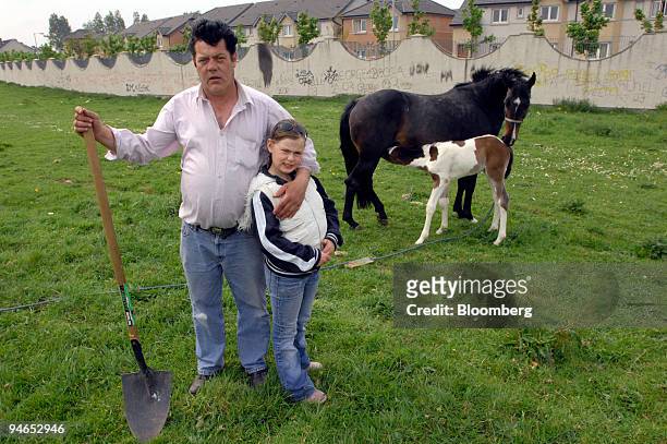Patrick McCarthy and his Daughter Ciara pose on an estate in Moyross, Limerick City, Ireland, on Monday, April 30, 2007. McCarthy, who has been...