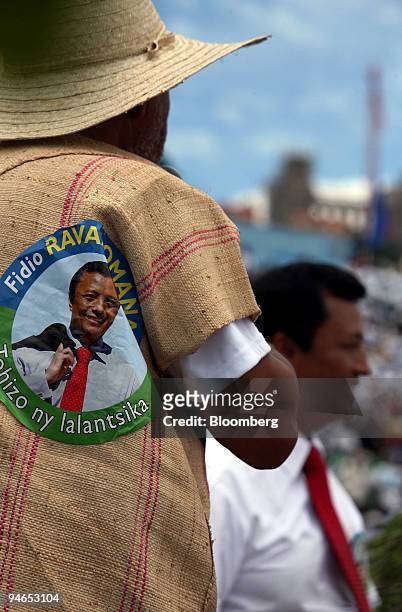 Madagascan President Marc Ravalomanana speaks to a crowd of about 50,000 people during a rally in Antananarivo, Madagascar, on Friday, December 1,...