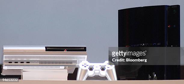 Sony PlayStation 3 gaming consoles are seen on display during the company's news conference at E3, the Electronic Entertainment Expo, Monday, May 8,...