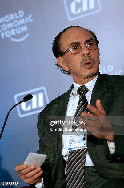 Adi Burjorji Godrej, chairman of the Godrej Group, speaks during a session at the India Economic Summit in New Delhi, India, on Tuesday, Dec. 4,...