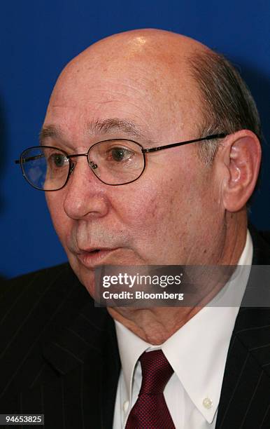 Robert Trice, senior vice president for corporate business development at Lockheed Martin Corp., makes an address during a news conference at Aero...