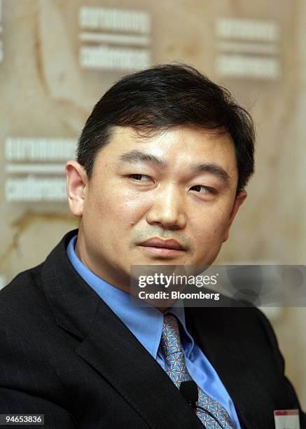 Lotus Capital's Founder and President Brad Huang, speaks at the Asia Pacific Real Estate Congress in Hong Kong, China, on Thursday, November 30, 2006.