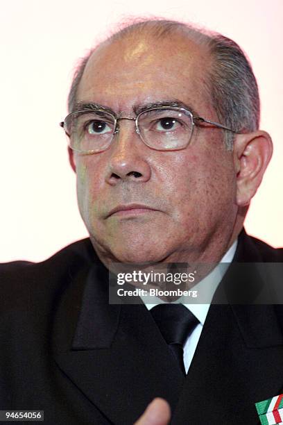 Mariano Saynez, the next Marine Minister of Mexico, attends Felipe Calderon?s presentation of his security cabinet, a day before his inauguration, at...