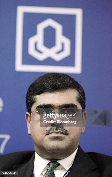 Ahmed Rehman, chief executive officer of Al Rajhi Bank Malaysia, listens at a news conference during the opening of the bank in Kuala Lumpur,...