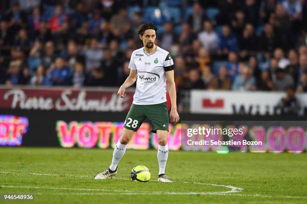 Neven Subotic of Saint Etienne during the Ligue 1 match between Strasbourg and Saint Etienne on April 14, 2018 in Strasbourg, .