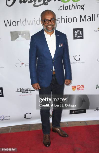 Fouzul Hameed arrives for the Global Launch Of Fashion88 held at Pol' Atteu Haute Couture on April 14, 2018 in Beverly Hills, California.