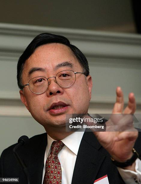 Ronnie Chan Chichung, chairman of Hang Lung Group Ltd., speaks at the Asia Pacific Real Estate Congress in Hong Kong, China, on Thursday, November...