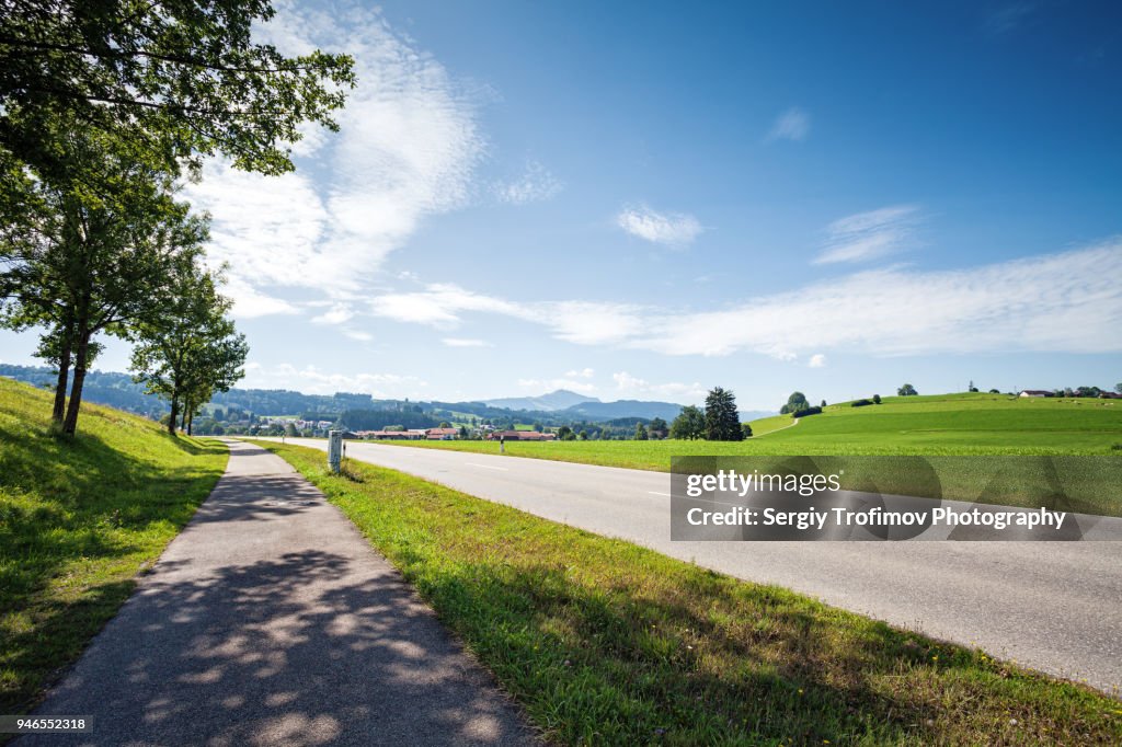 Bavaria rural landscape in summer day