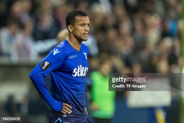 Nani of Lazio Roma looks dejected after the UEFA Europa League quarter final leg two match between RB Salzburg and Lazio Roma at Red Bull Arena on...