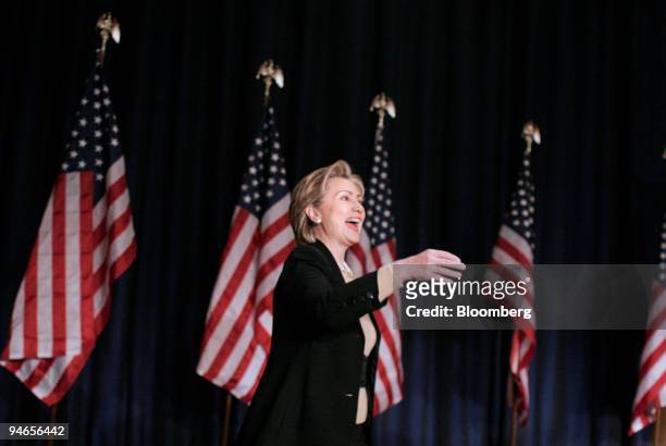 Senator Hillary Clinton speaks at the Democratic National Committee Winter Meeting in Washington, D.C. Feb. 2, 2007. Senator Hillary Rodham Clinton...