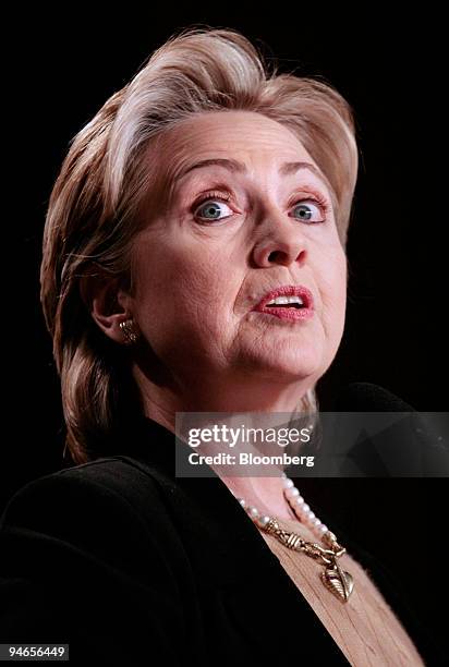 Senator Hillary Clinton speaks at the Democratic National Committee Winter Meeting in Washington, D.C. Feb. 2, 2007. Senator Hillary Rodham Clinton...