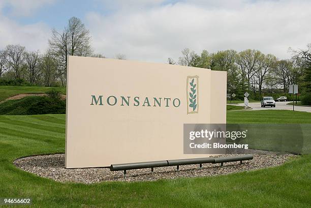 Vehicle leaves the campus of Monsanto Co. Headquarters in the suburbs of St. Louis, Missouri, Wednesday, April 4, 2007. Monsanto, vying to become the...