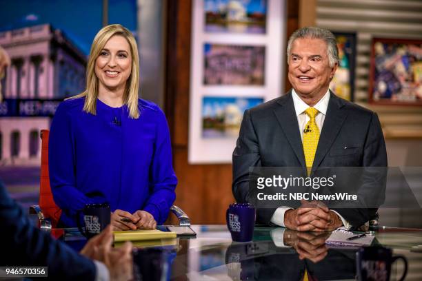 Pictured: Carol Lee, NBC News National Political Reporter, and Al Cardenas, Republican Strategist, appear on "Meet the Press" in Washington, D.C.,...