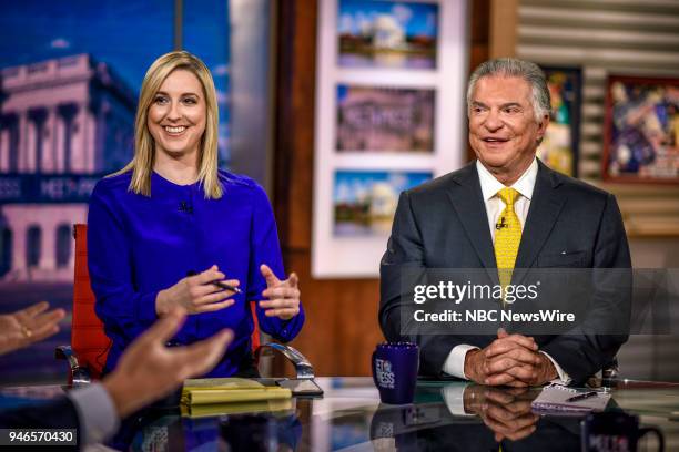 Pictured: Carol Lee, NBC News National Political Reporter, and Al Cardenas, Republican Strategist, appear on "Meet the Press" in Washington, D.C.,...