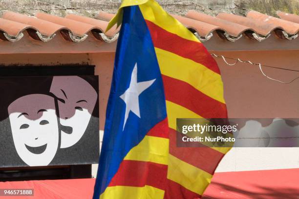 Demonstration in support of Catalan political prisoners, celebrated on 15th April 2018 in Barcelona, Spain.