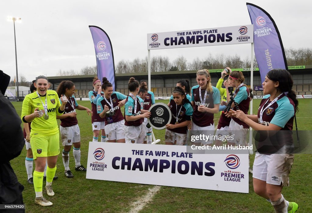 FA WPL Plate Final - West Ham United Ladies v Luton Town Ladies