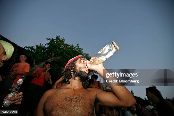 Tomel Basel attends a party on Anjuna Beach in Goa, India, on Thursday, Nov. 29, 2007. According to Israeli and Indian officials, between 40,000 and...