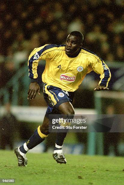 Ade Akinbiyi of Leicester City in action during the FA Carling Premiership match against Coventry City played at Highfield Road, in Coventry,...