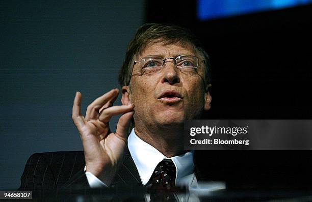 Microsoft founder and chairman Bill Gates speaks at the launch of the consumer version of Windows Vista at the British Library in London, Tuesday,...
