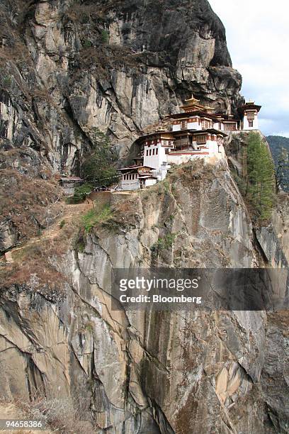 Taktsang Goemba, or Tiger's Nest Monastery, is seen in Bhutan on Saturday, March 11, 2006. "Turn right at Mrs. Smith's House" is one of the...