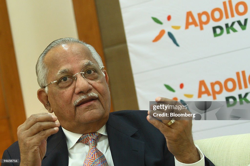 Pc Reddy Prathap C. Reddy, chairman of Apollo Hospitals Group, speaks during ...