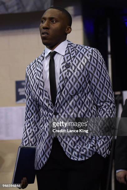 Special assistant Nolan Smith of the Duke Blue Devils walks toward the court prior to their game against the Syracuse Orange during the 2018 NCAA...