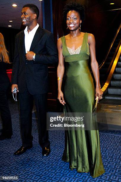 Ebony Haswell, right, a dancer with Alvin Ailey American Dance Theater, arrives for the group's opening night gala in New York, U.S., on Wednesday,...